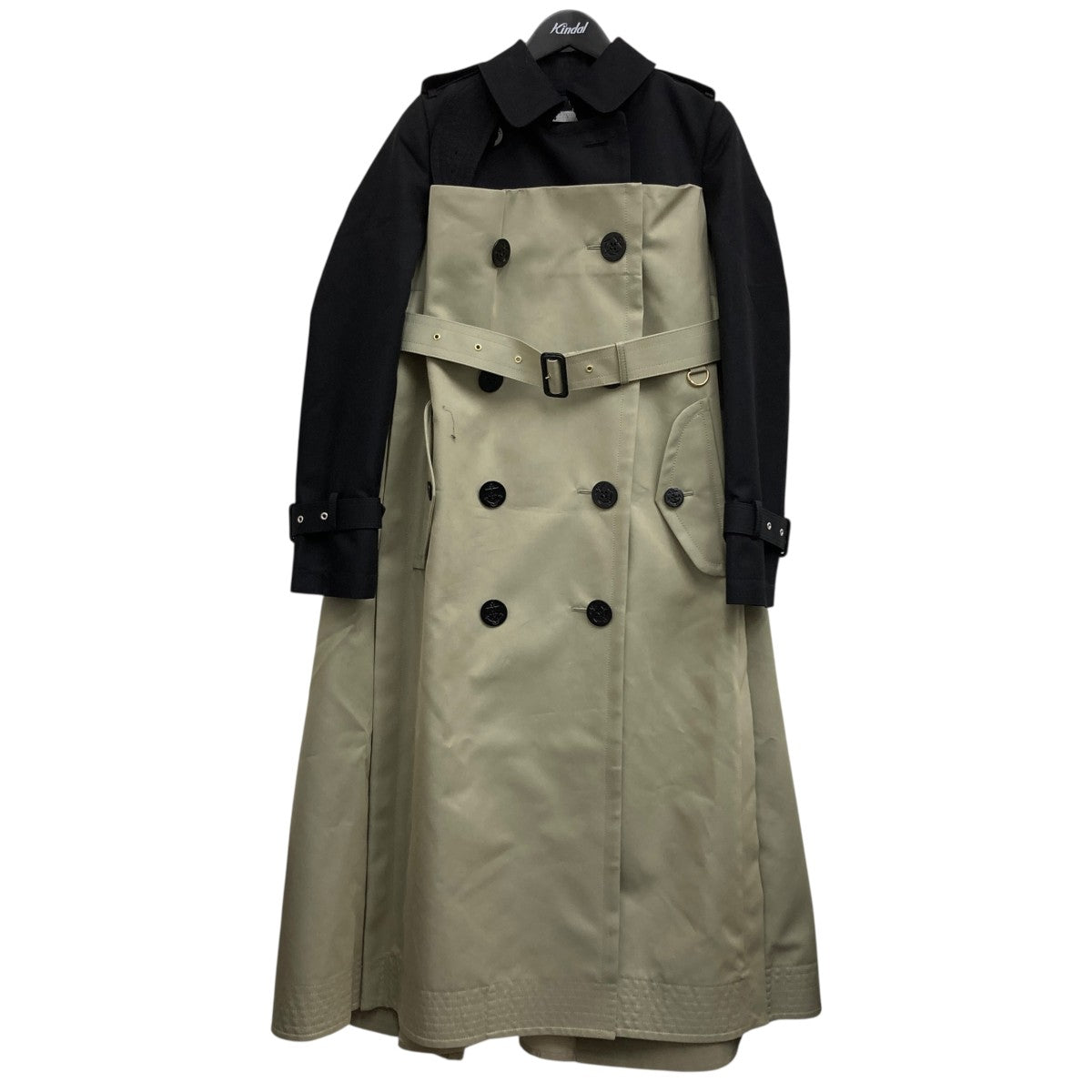 sacai コントラストパネルAライントレンチコート 古着・中古-1枚目のアイテム画像
