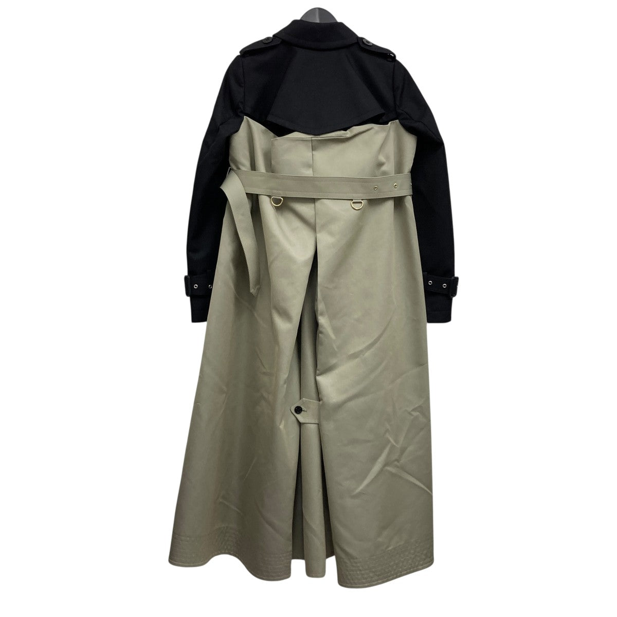 sacai コントラストパネルAライントレンチコート 古着・中古-2枚目のアイテム画像
