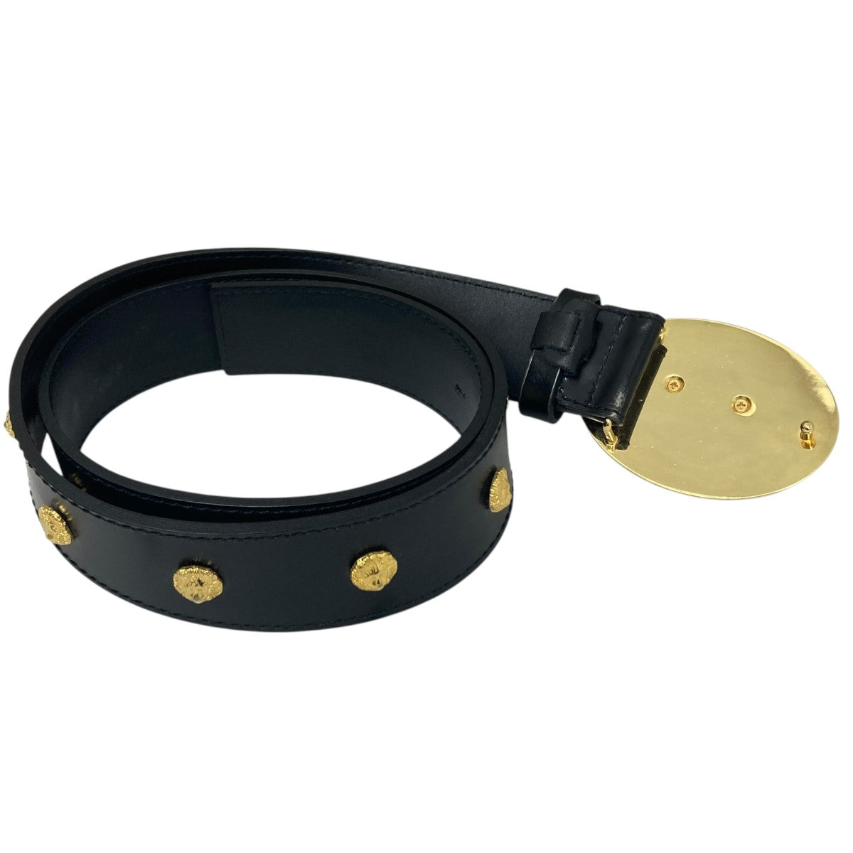 VERSACE(ヴェルサーチ) ライオンバックルベルト ブラック サイズ