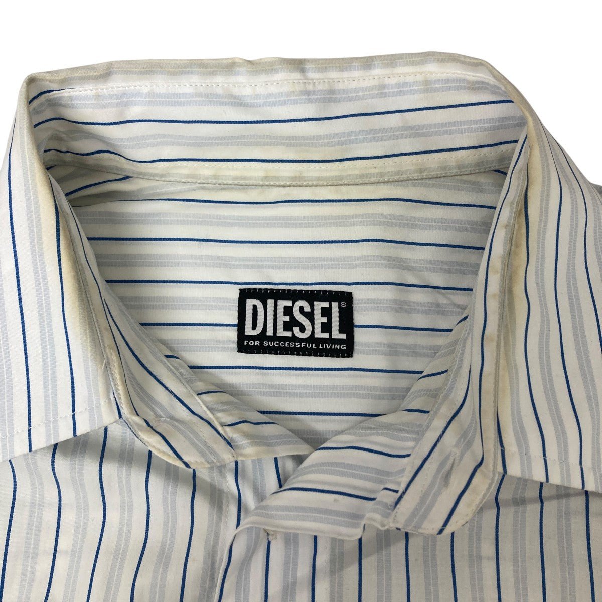 ※最終お値下げ　【美品】DIESEL ストライプ長袖シャツ C-BRUCE WOMEN: 3Dロゴストライプシャツ｜ディーゼル（DIESEL