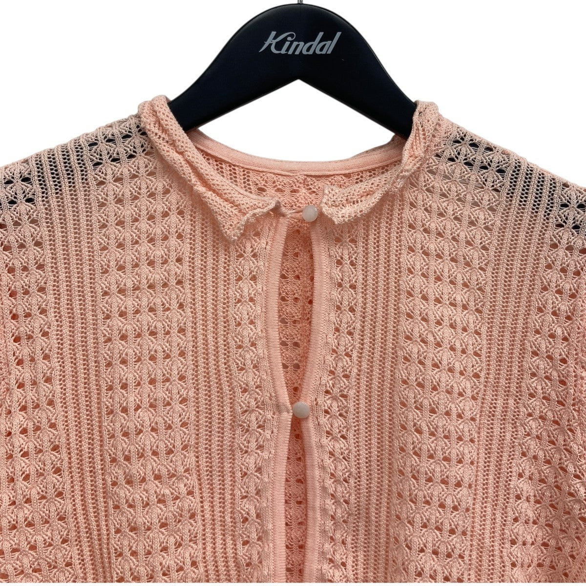マイン MYNE 2WAY CROCHET KNIT ニットカーディガン ピンク サイズ：Free MYNE(マイン) 2WAY CROCHET KNIT ニットカーディガン MK24003