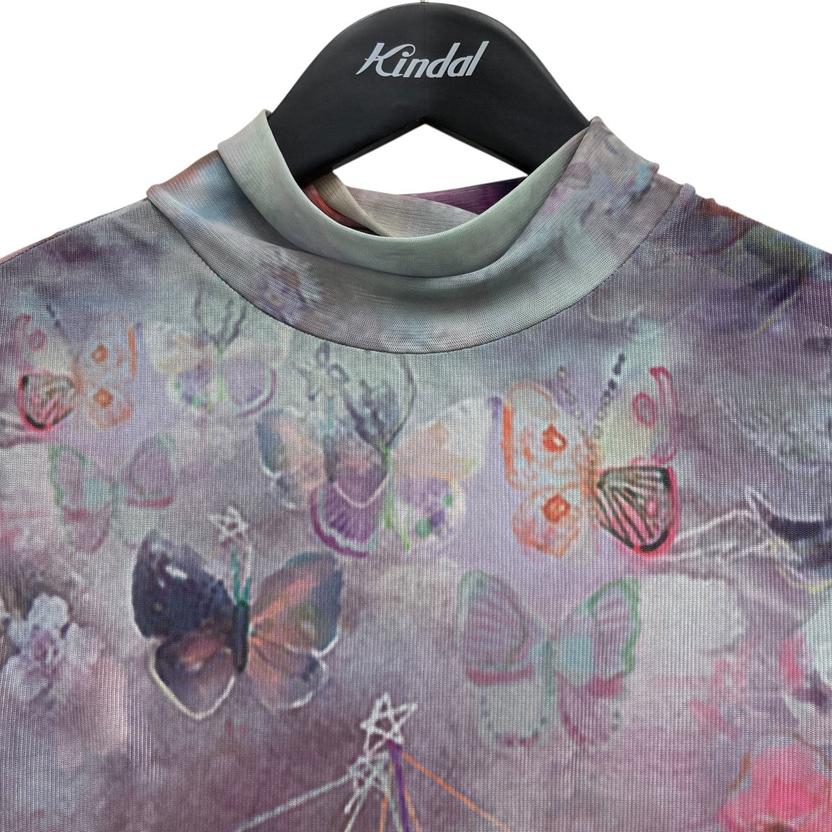 モックネックプリントカットソー