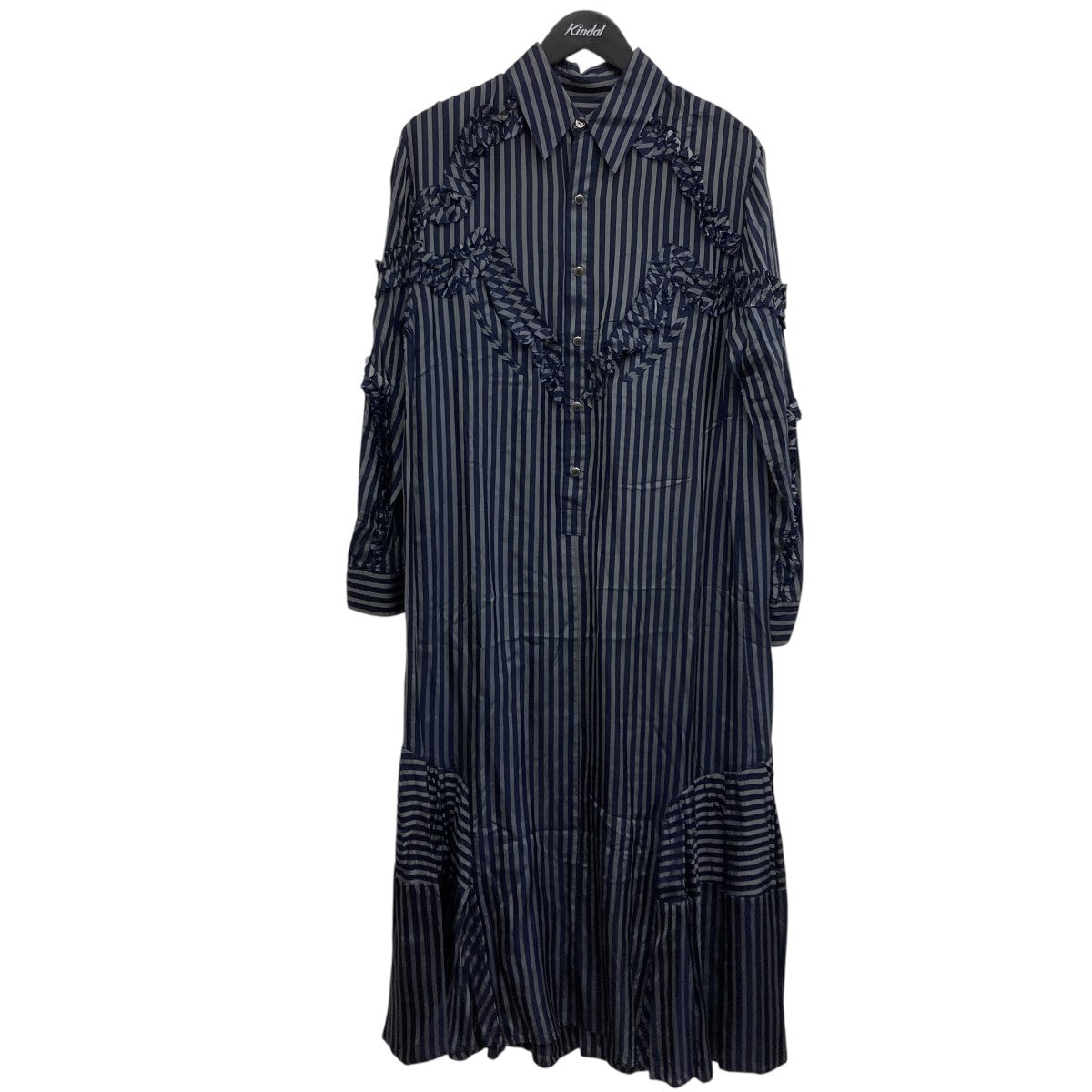 TOGA ストライプ　プリント　コート　ダグあり 新品 TOGA ストライプ プリント コート ダグあり
