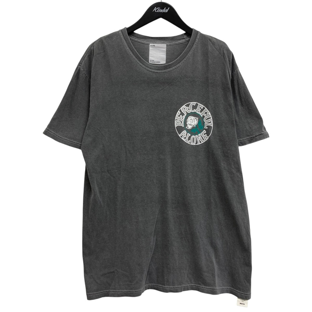 アローン ALONE プリントTシャツ チャコールグレー サイズ：2 ALONE(アローン) プリントTシャツ チャコールグレー サイズ 2