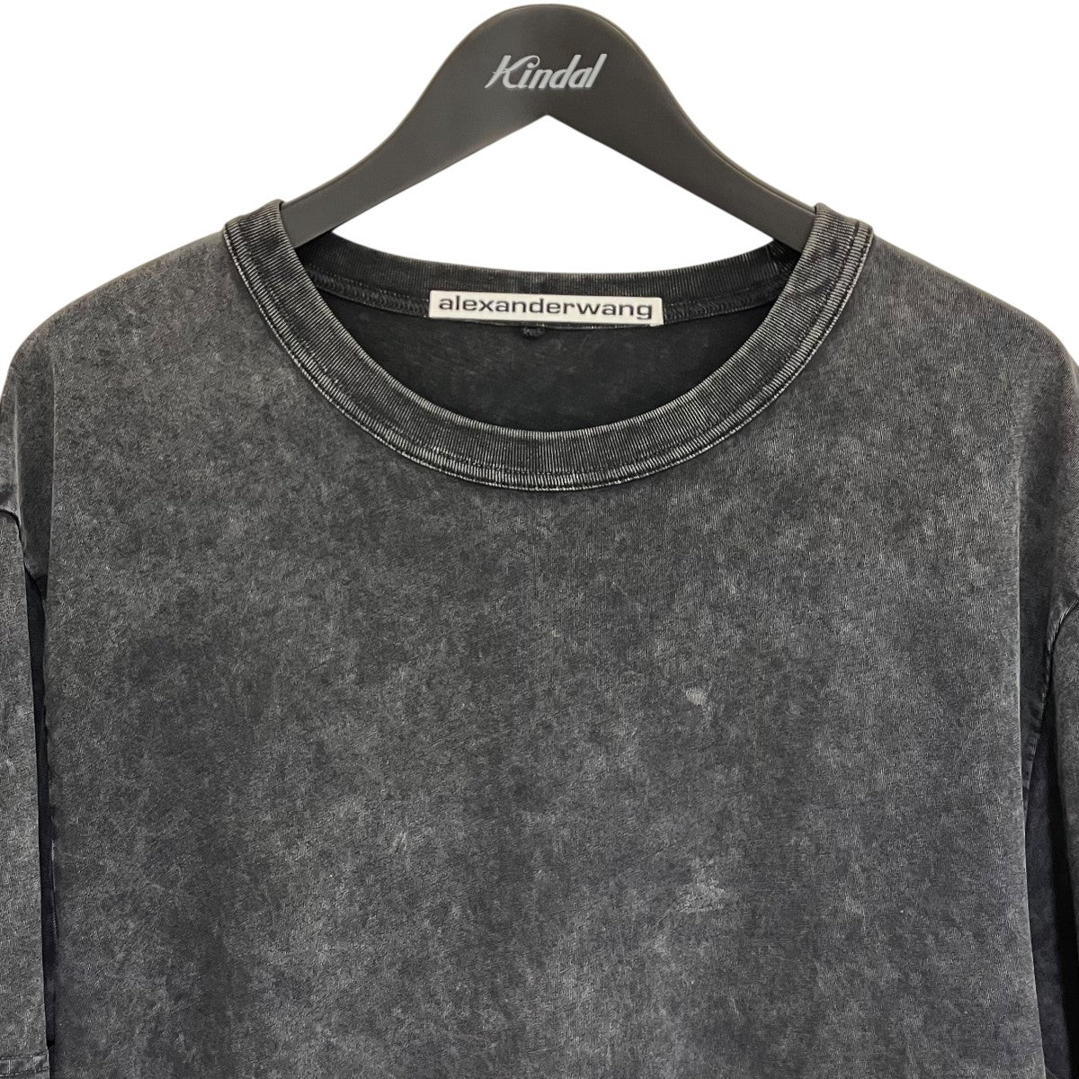 アレキサンダーワン　ウォッシュ加工　プリントロゴ　ロンT 長袖Tシャツ　XS. alexanderwang】アシッド ウォッシュ ロングスリーブ Tシャツ