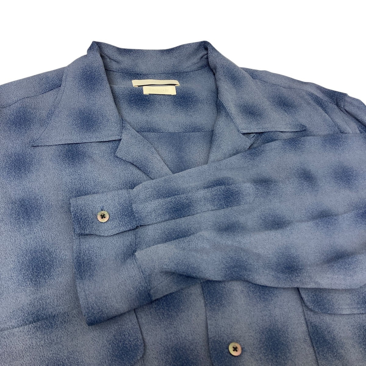 YOKE(ヨーク) 25SSBLURRED OMBRE PLAID OPEN COLLAR SHIRT