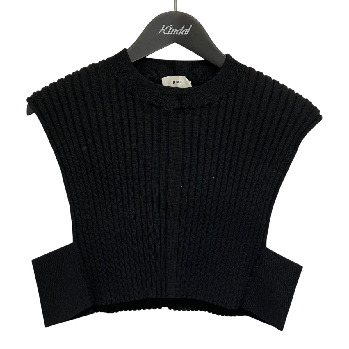 HYKE 「WIDE RIBBED CROPPED VEST」クロップドニットベスト11296 古着・中古-1枚目のアイテム画像