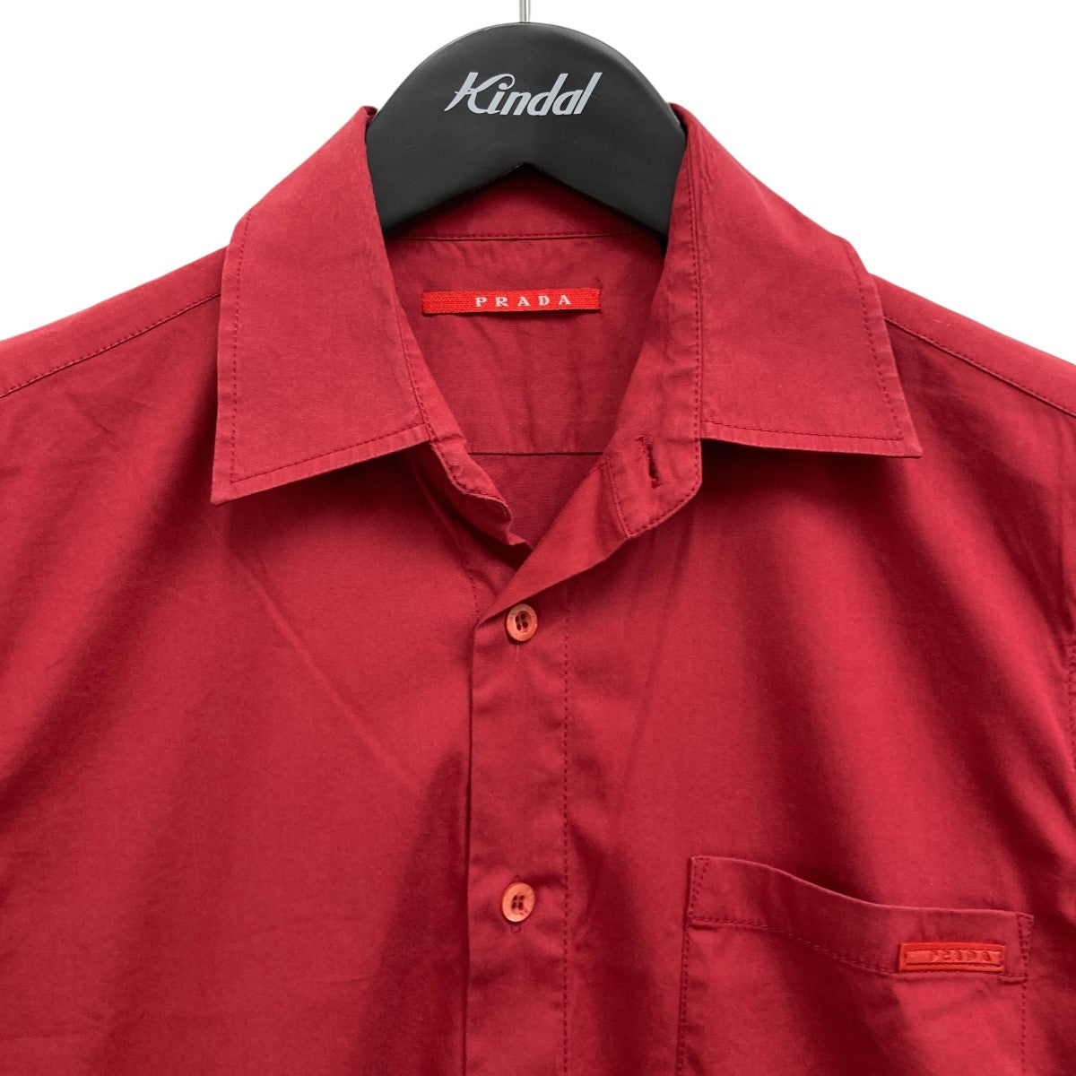 PRADA ピンク ショートスリーブシャツ 38 Prada Oxford Cotton Shirt | Pink | FARFETCH
