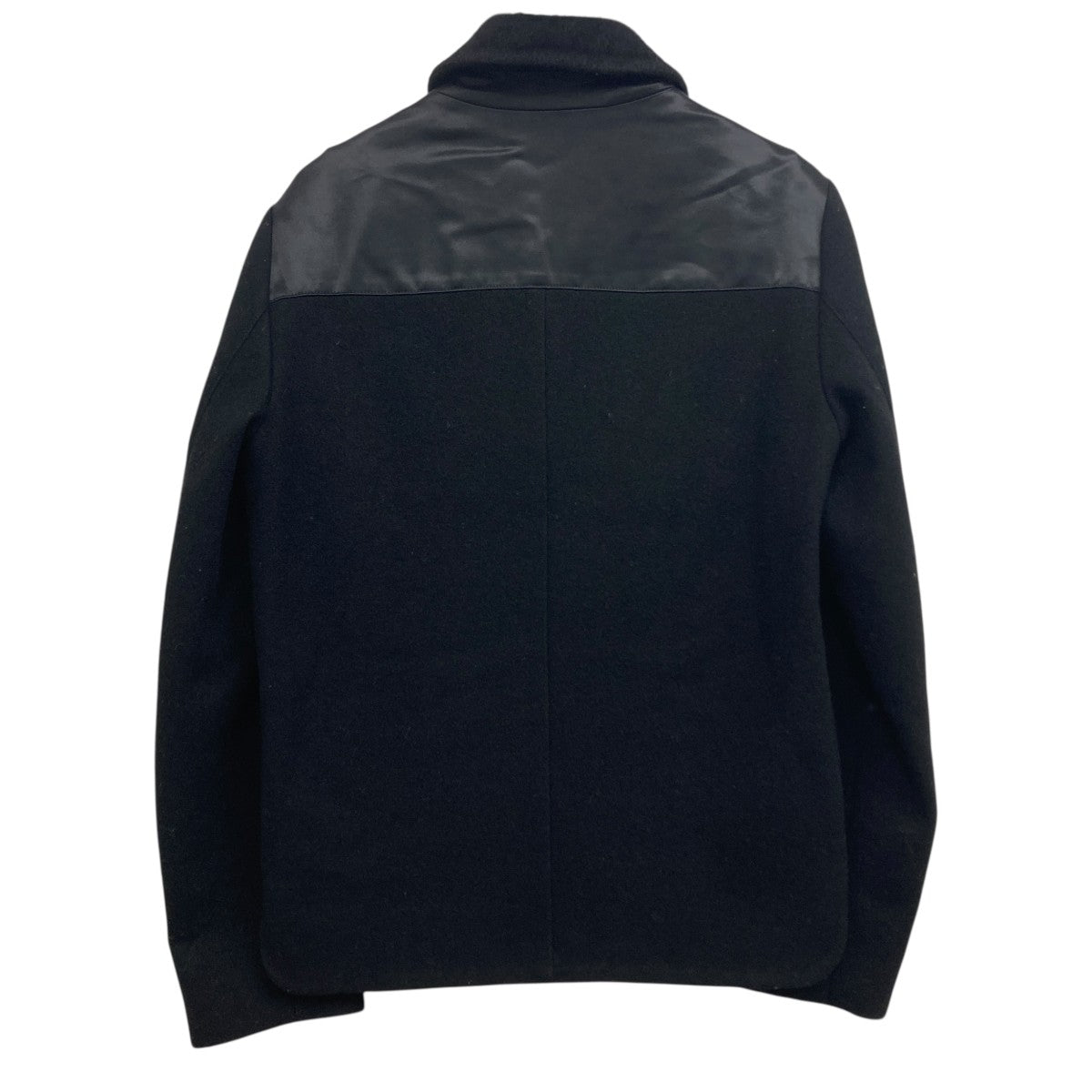 【BALENCIAGA】ウール ダブルジャケット ブラック BALENCIAGA (バレンシアガ) フロントロゴ ジップアップレザー
