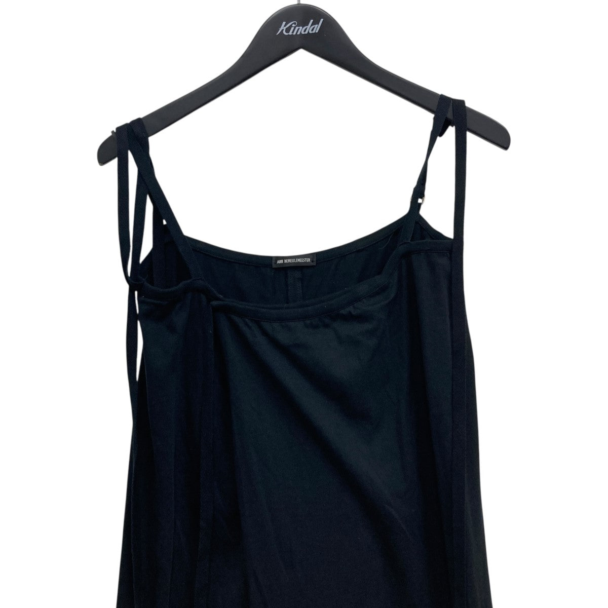 ANN DEMEULEMEESTER アシンメトリー ワンピース ブラック 34 ANN DEMEULEMEESTER アシンメトリー ワンピース ブラック 34
