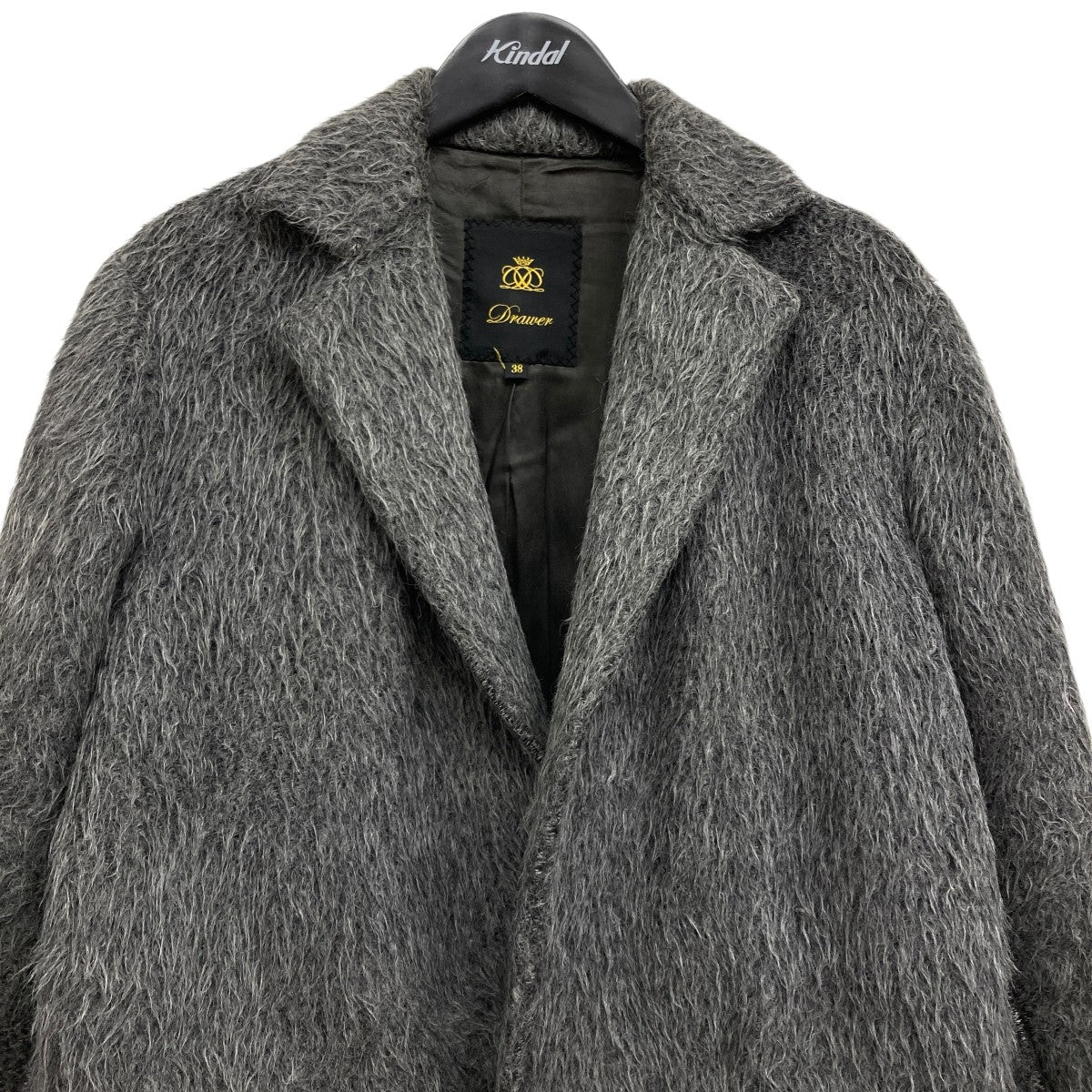 美品♪希少Drawerドゥロワー 23AWウールアルパカコート38 定価19万 美品♪希少Drawerドゥロワー 23AWウールアルパカコート38 定価19
