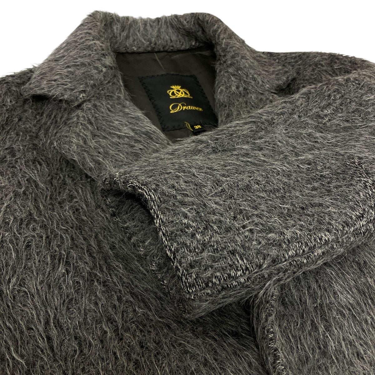 美品♪希少Drawerドゥロワー 23AWウールアルパカコート38 定価19万 美品♪希少Drawerドゥロワー 23AWウールアルパカコート38 定価19
