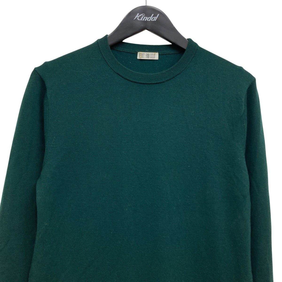 ワンピース Lulu edit．for LuLu(エディットフォールル) ニットワンピース グリーン