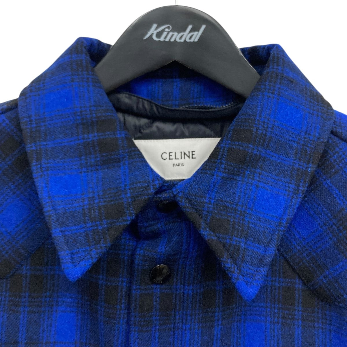 CELINE(セリーヌ) チェックフランネルシャツブルゾン 2W410994R ブルー