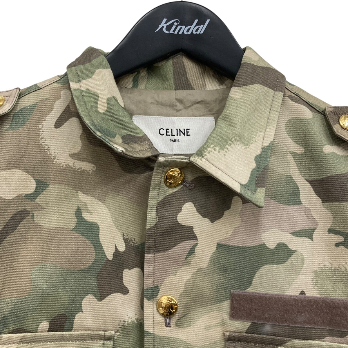 【CELINE】円安こそアウトレット!迷彩 コットンジャケット CELINE(セリーヌ) カモフラージュコットンジャケット 2W885161U
