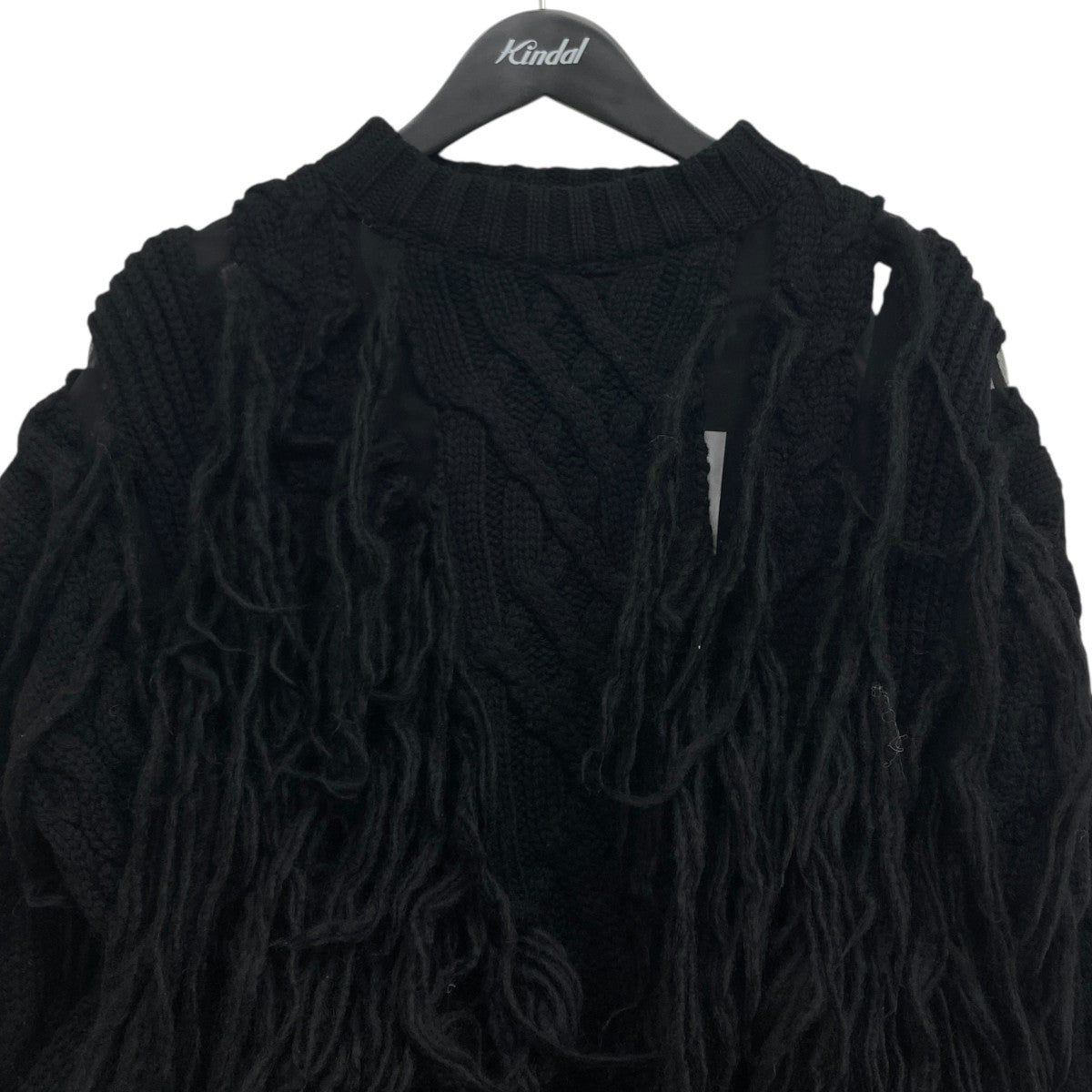 sacai フリンジ付きニットタートルネック サイズ1 美品 サカイ sacai ニット タートルネック セーター