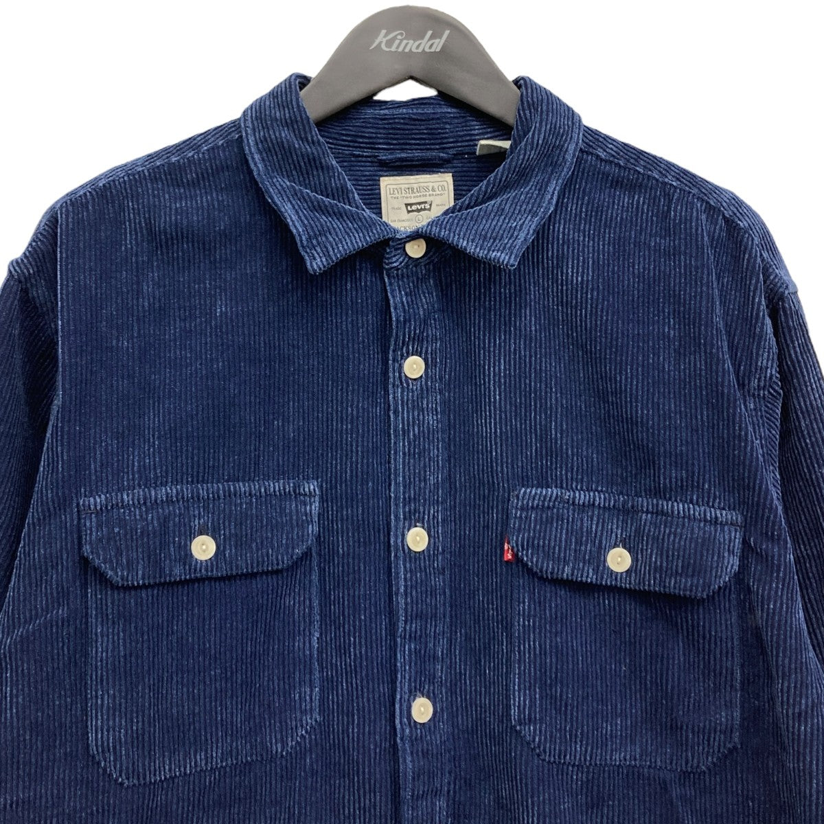 LeVI'S コーデュロイシャツ 長袖シャツ ロゴボタン リーバイス LEVI'S(リーバイス) コーデュロイシャツ 19573-0230 ネイビー