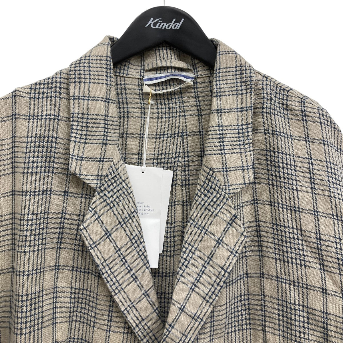 Cristaseya ロングトレンチチェックコート 古着・中古-3枚目のアイテム画像