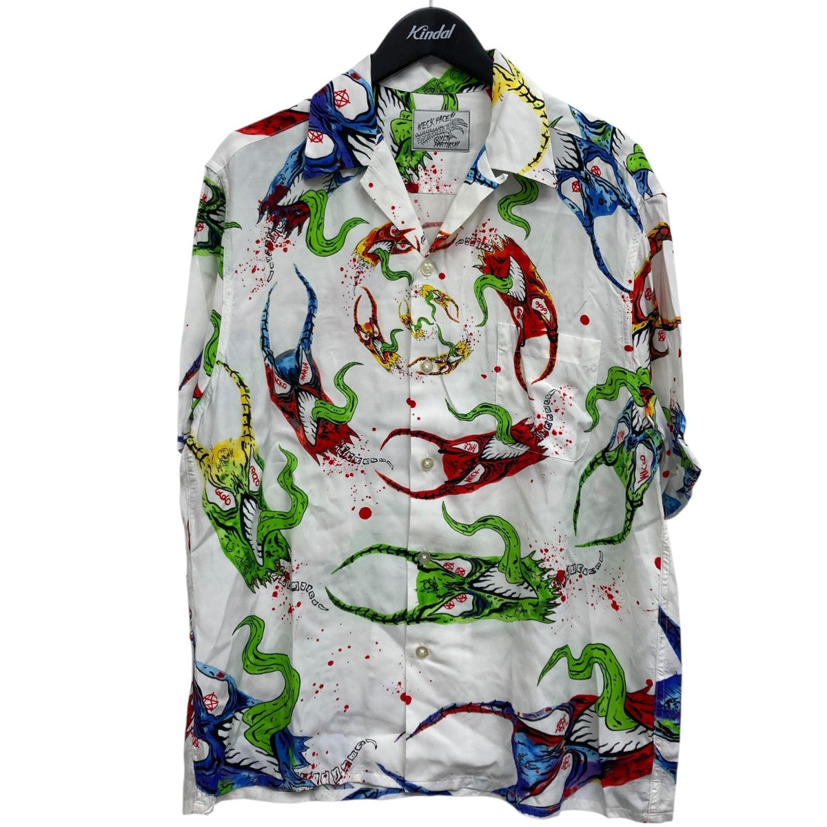 WACKO MARIA NECK FACEアロハシャツ 古着・中古-1枚目のアイテム画像