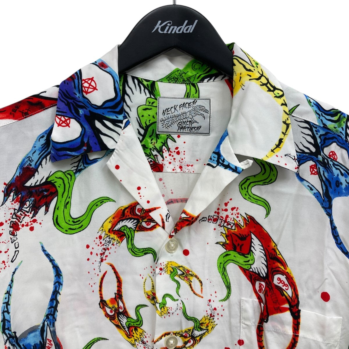 WACKO MARIA NECK FACEアロハシャツ 古着・中古-3枚目のアイテム画像