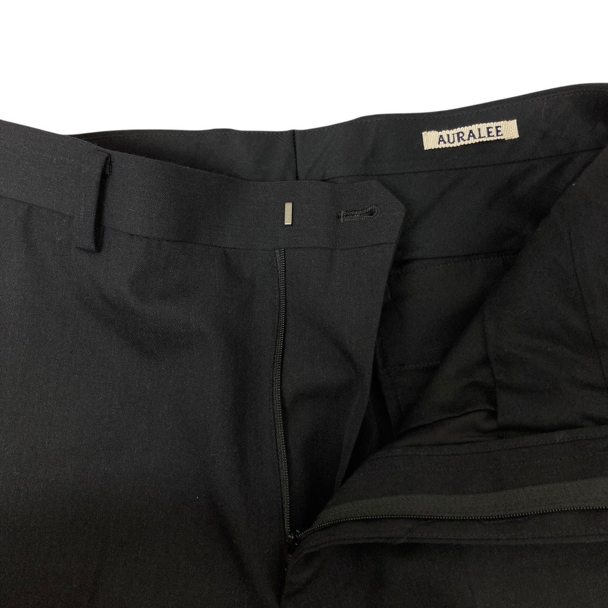 AURALEE 黒 スラックス　ウール　モヘア AURALEE 黒 スラックス ウール モヘア AURALEE 黒 スラックス