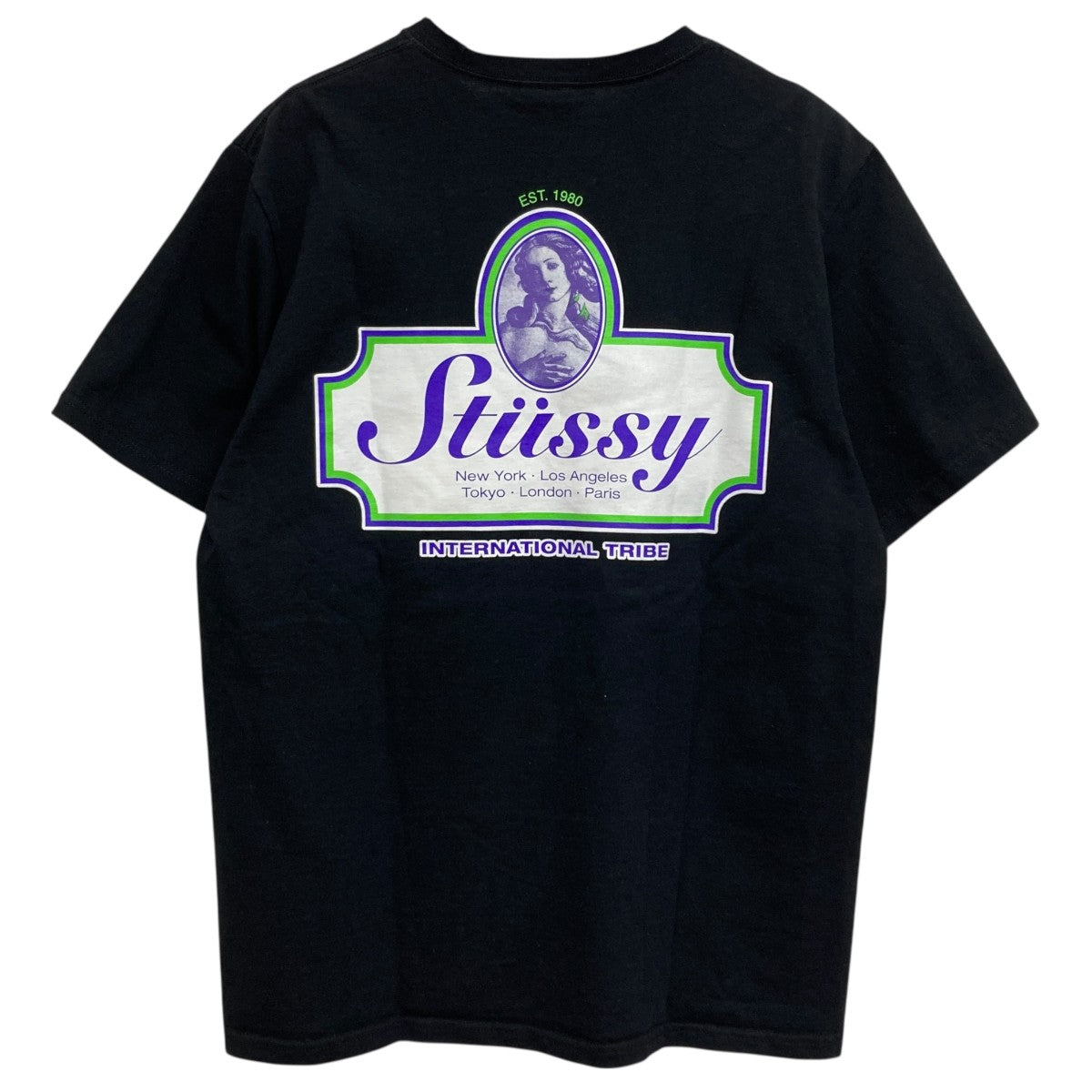 ★韓国の人気★【STUSSY】★AUTHENTIC TEE★Tシャツ★MIDNIGHT★ stussy(ステューシー) AUTHENTIC TEEプリントTシャツ ブラック