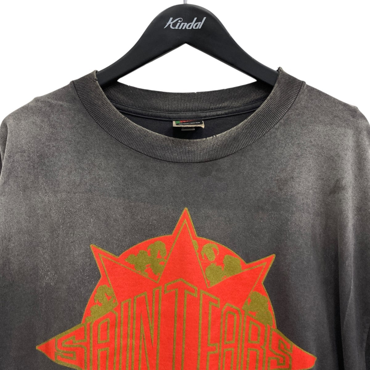 SAINT TEARS ダークグレー Tシャツ SAINT MICHAEL(セントマイケル) SS TEE ST TEARS 半袖Tシャツ SM