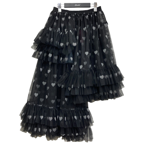 VIVIANO(ヴィヴィアーノ) 24AWAsymmetric Tulle Skirt ハート柄