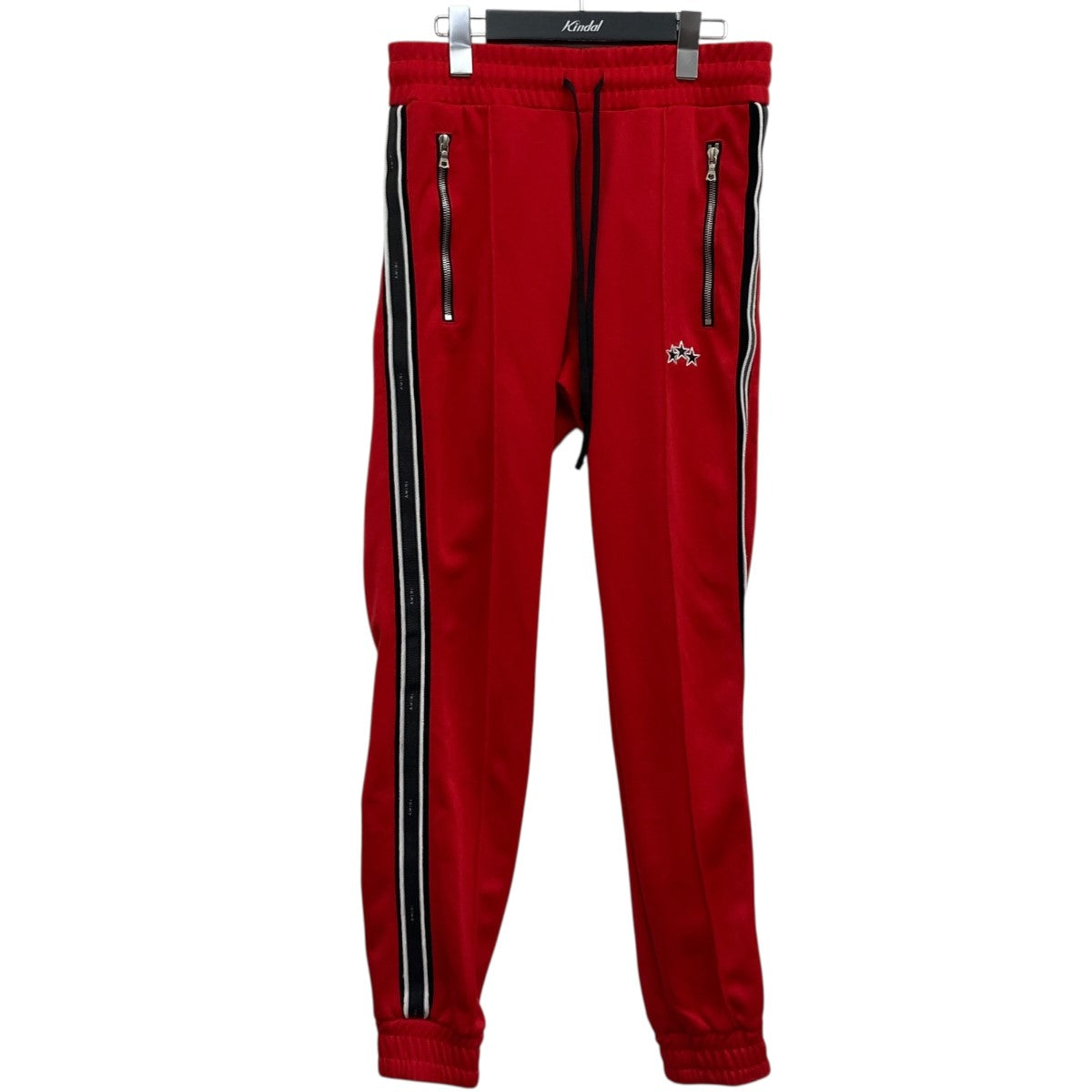 正規品 アミリ AMIRI サイドライン トラックロングパンツ(レッド/赤) 未使用 AMIRI サイドライン グリッター LOVERS トラックパンツ