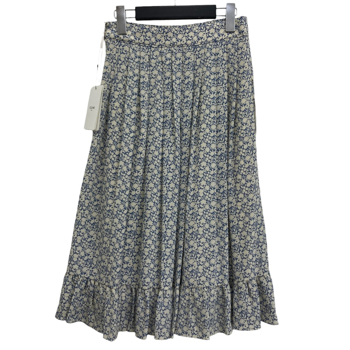 CELINE(セリーヌ) シルクスカート 2J264757L ブルー サイズ 36｜【公式