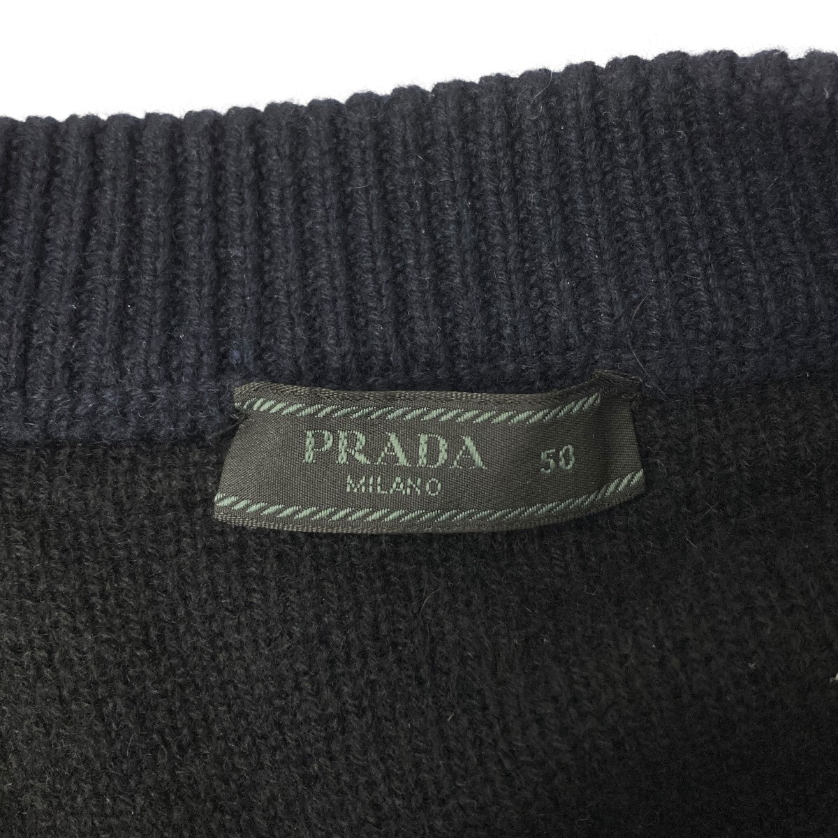 PRADA(プラダ) 22AW カシミヤニットカーディガン UMG135 ネイビー