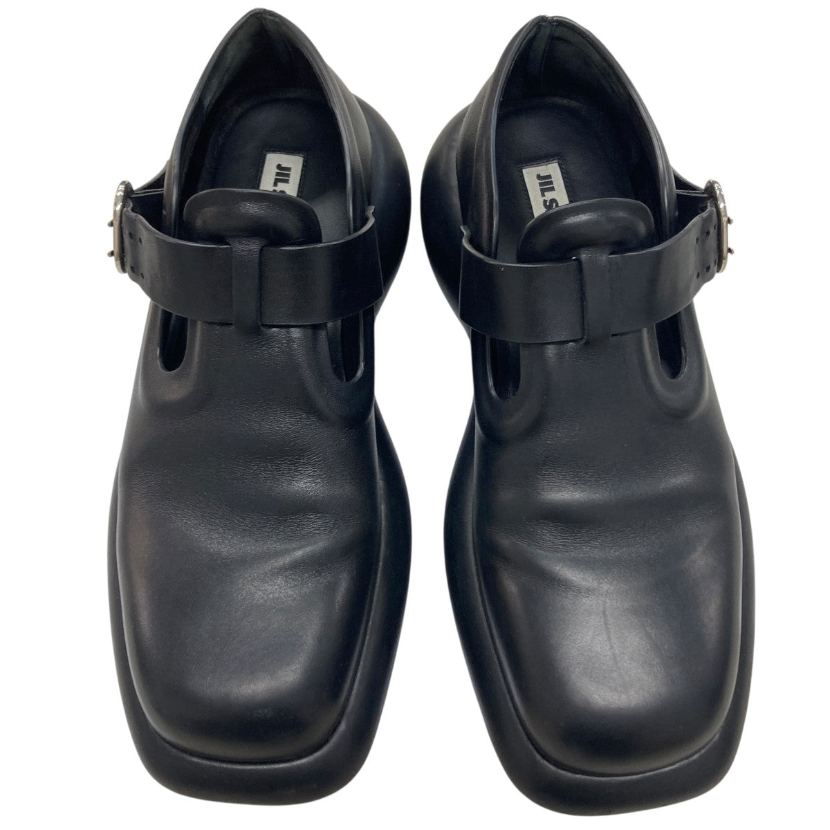 JIL SANDER(ジルサンダー) スクエアレザーローファー ブラック