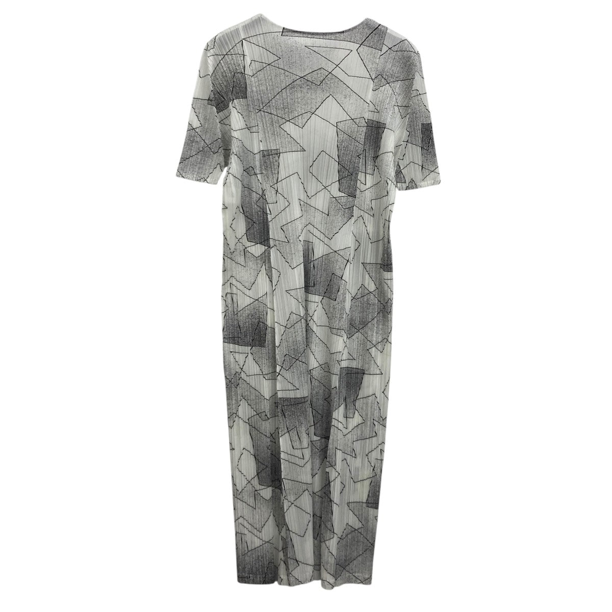 PLEATS PLEASE プリーツワンピース サイズ3 ネイビー/ホワイト PLEATS PLEASE ISSEY MIYAKE - PLEATS PLEASE(プリーツプリーズ