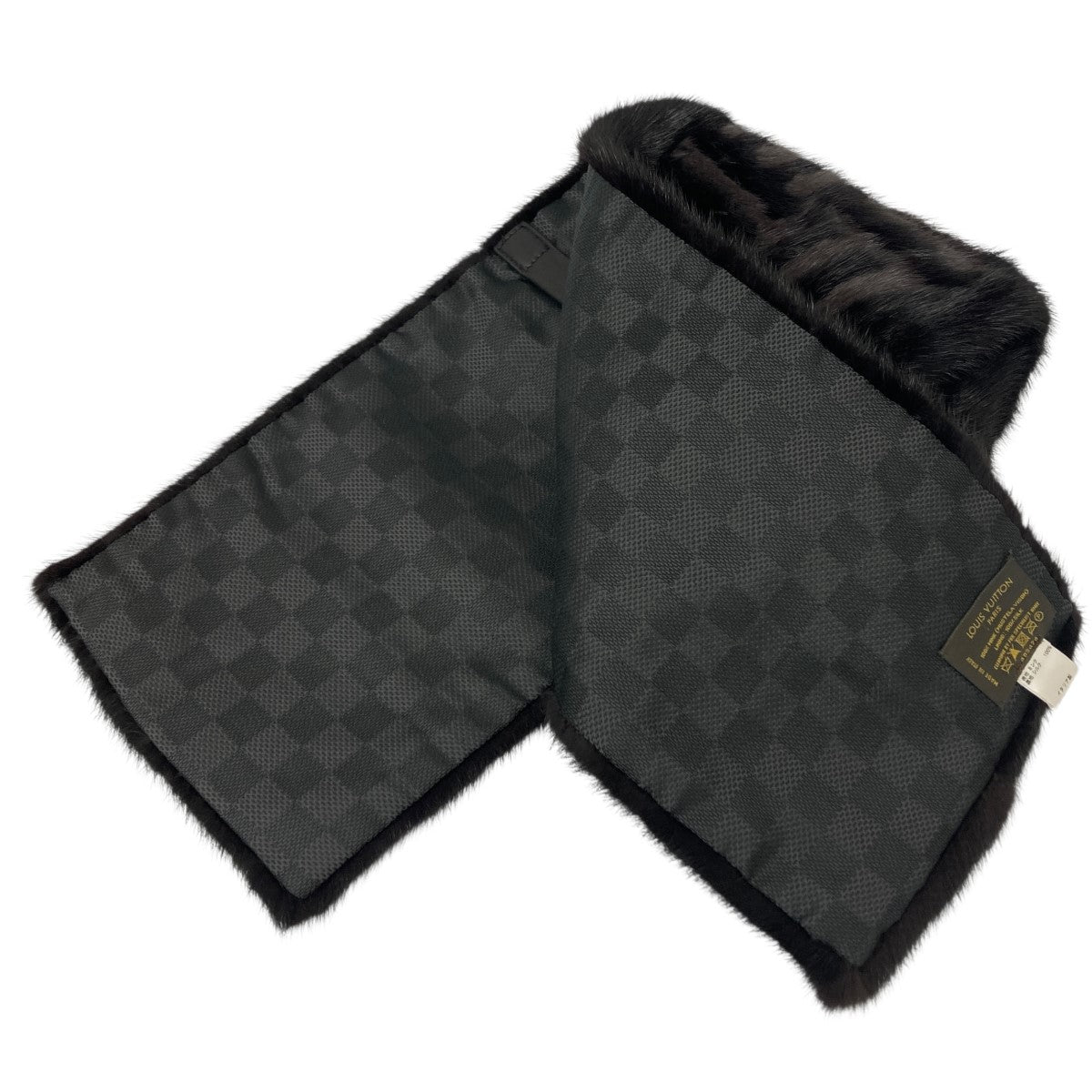 LOUIS VUITTON(ルイヴィトン) ミンクダミエマフラー ブラウン サイズ