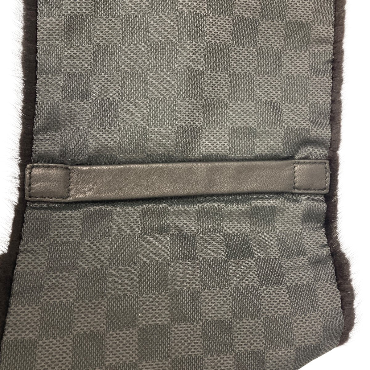 LOUIS VUITTON(ルイヴィトン) ミンクダミエマフラー ブラウン サイズ