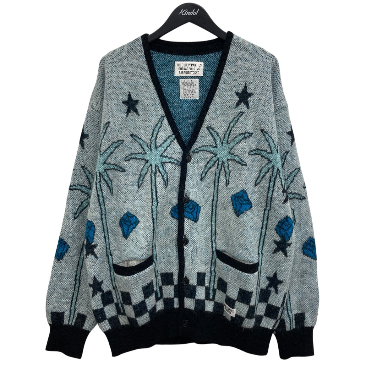 wacko maria ワコマリア　カーディガン RECORDS JACQUARD KNIT CARDIGAN - WACKO MARIA (ワコマリア