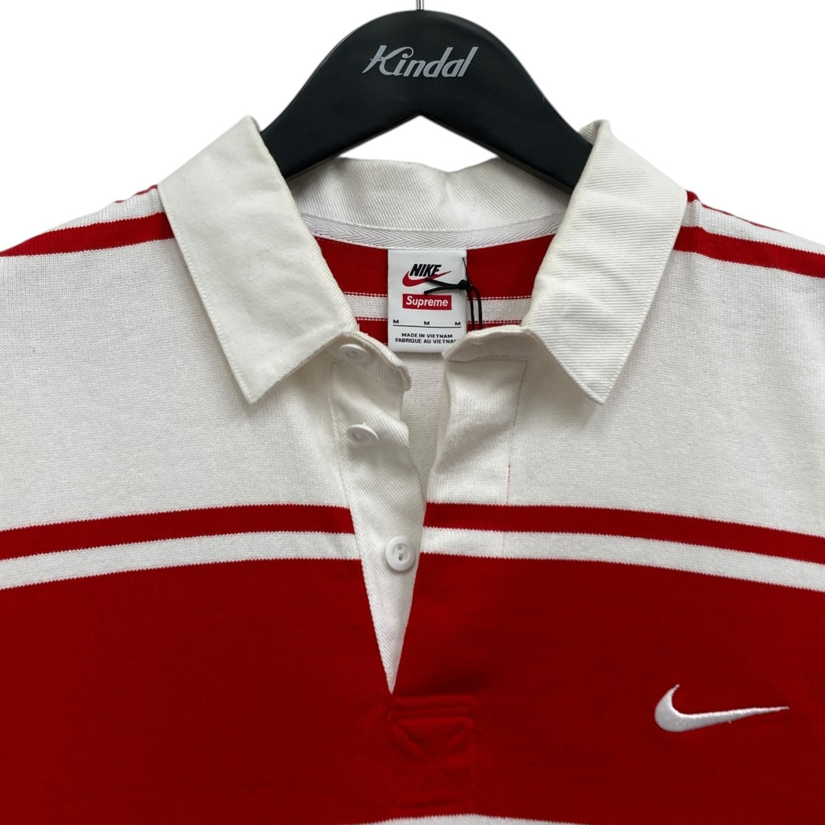 NIKE×Supreme ラグビーシャツ HF9641-657 レッド×ホワイト