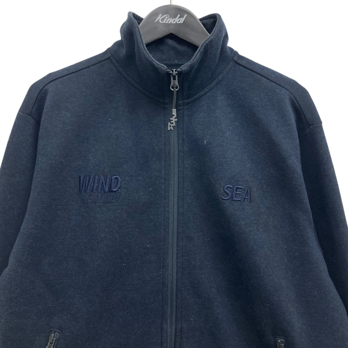 即完品✨WIND AND SEA ハーフジップ　ネイビー　スウェット　L WIND AND SEA(ウィンダンシー) ジップスウェット WAS-O-ESS-24