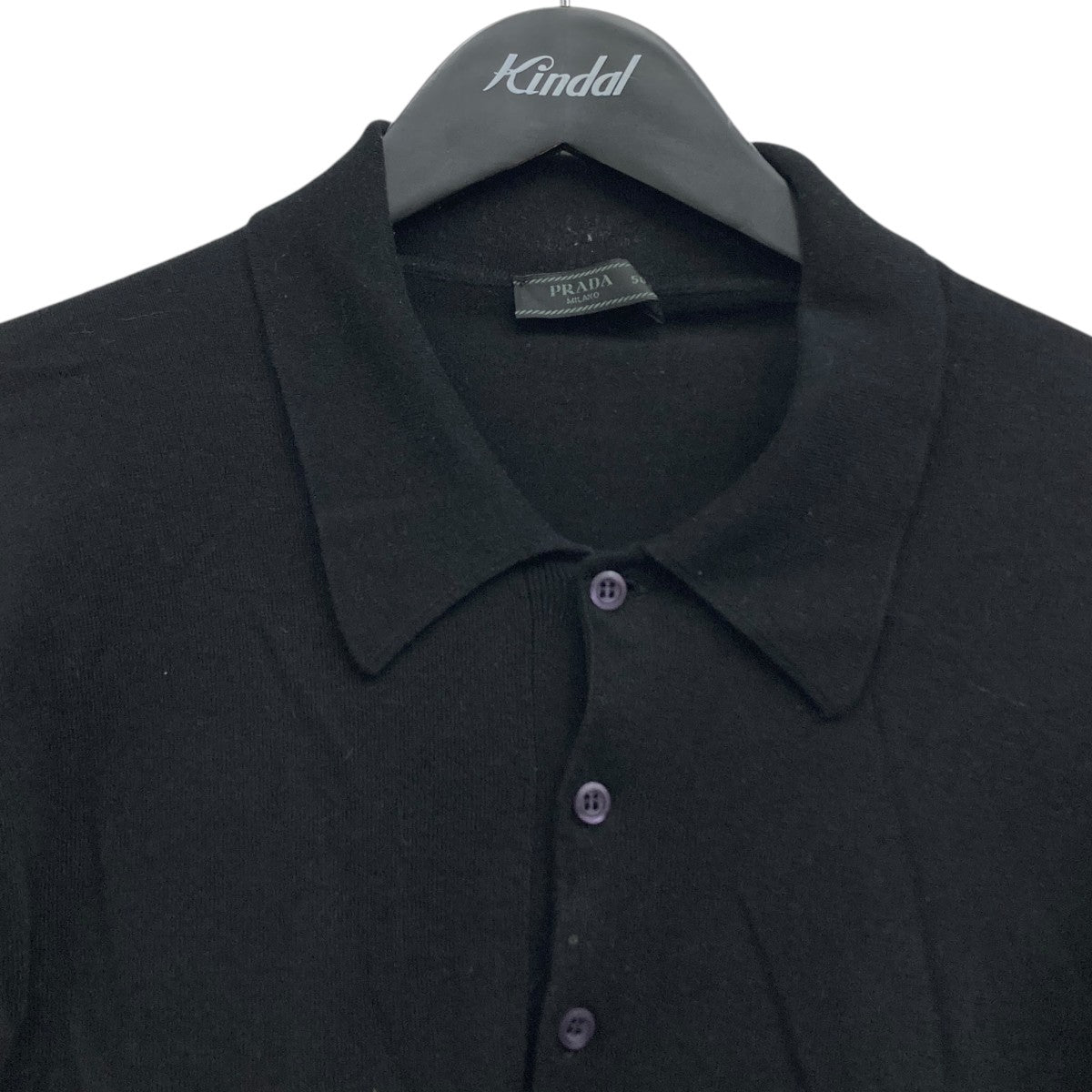 PRADA(プラダ) ニットポロシャツ DNA793 ブラック サイズ 50