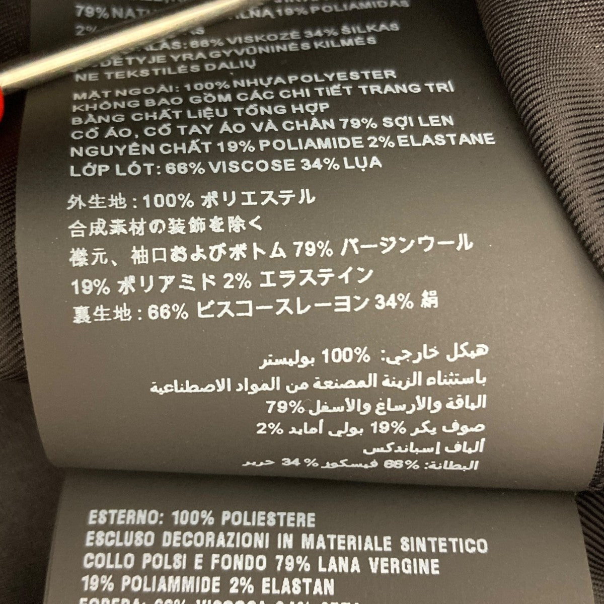 PRADA(プラダ) スパンコールジャケット SGB966 ブラック サイズ M