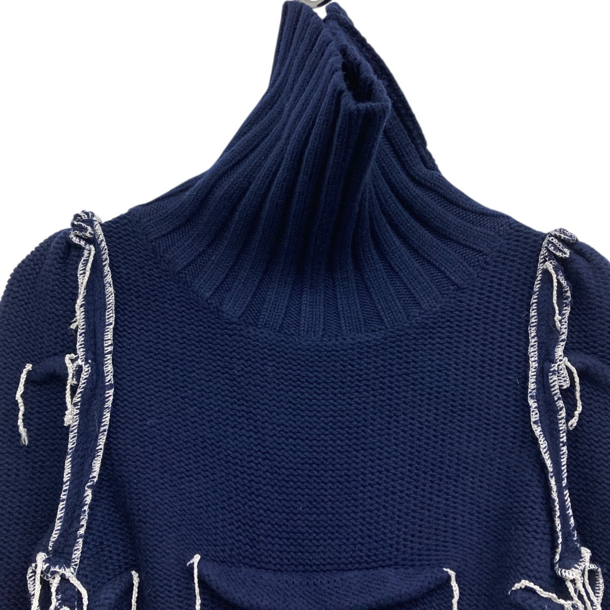 14SS Martin Margiela マルジェラ シースルーニットワンピース Martin Margiela×H＆M ニットワンピース ネイビー サイズ XS