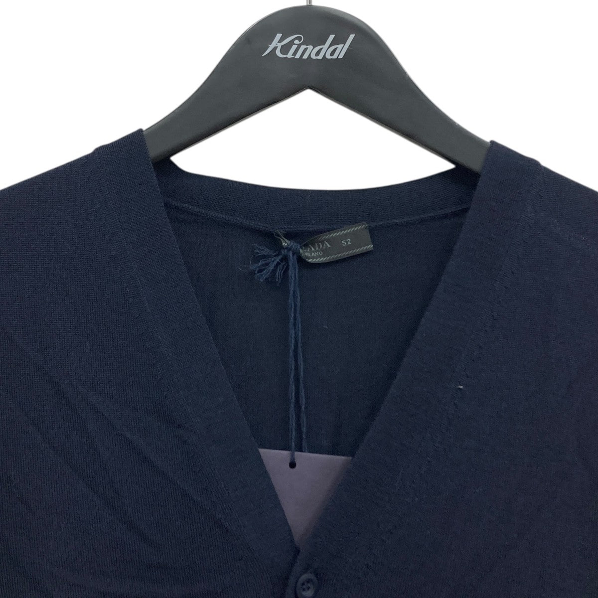 ★ PRADA プラダ ニット カーディガン ブルー系 50 中古・古着通販】PRADA (プラダ) カシミヤ ニットカーディガン