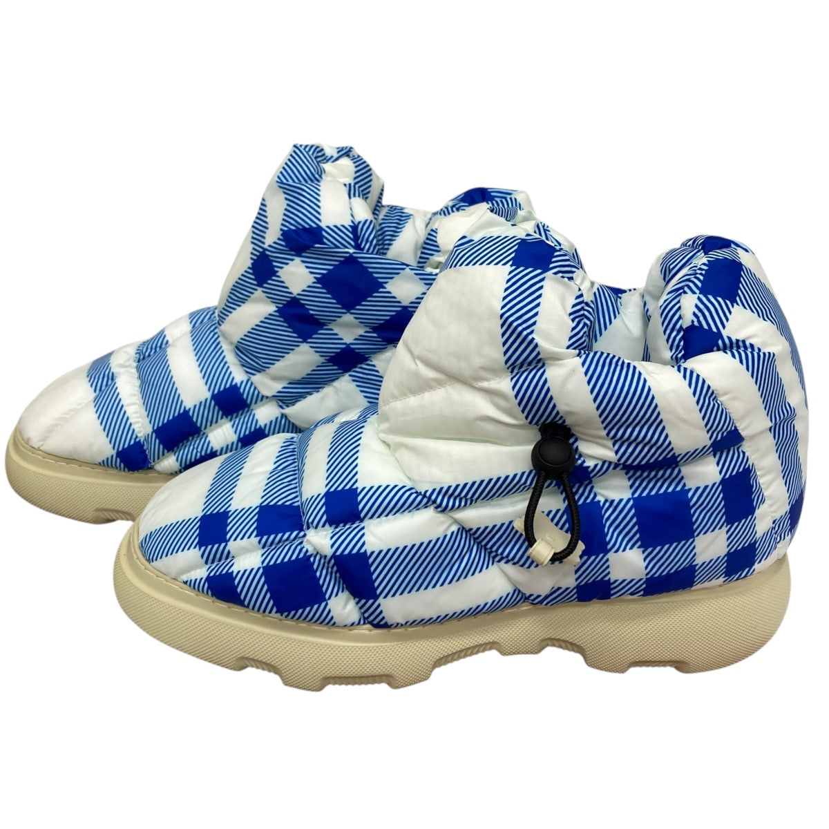 BURBERRY(バーバリー) ピローブーツ ホワイト×ブルー サイズ 44