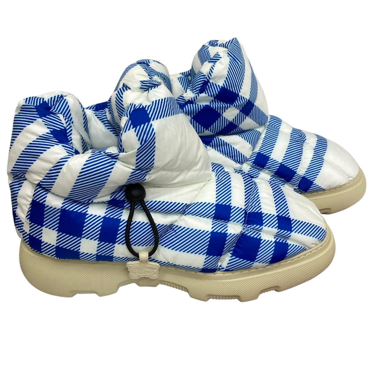 BURBERRY(バーバリー) ピローブーツ ホワイト×ブルー サイズ 44