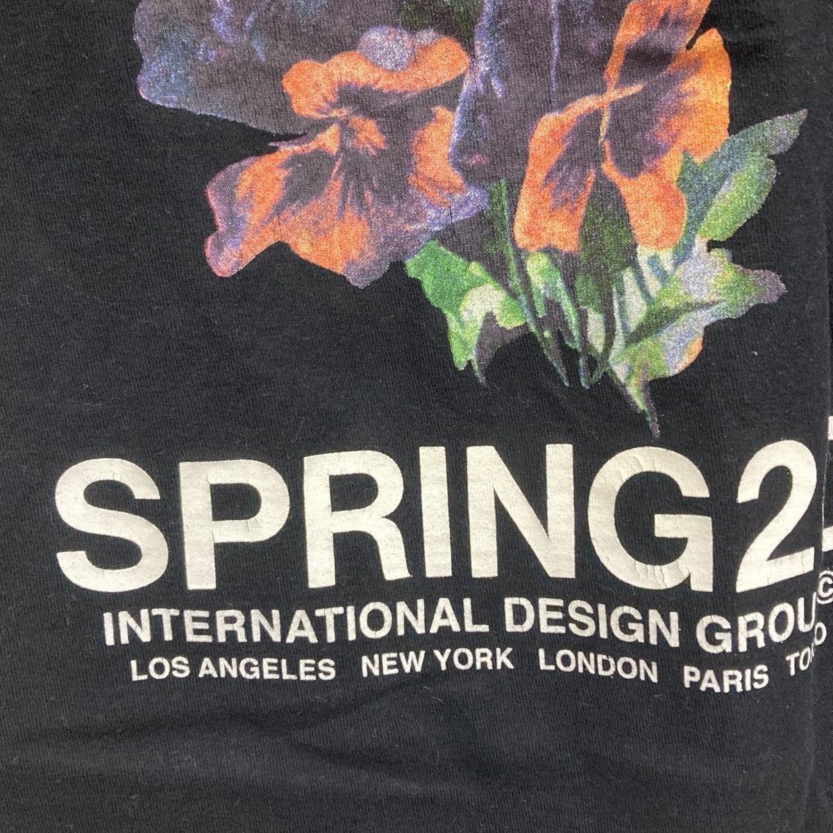 【美品】ステューシー フラワープリント Tシャツ ブラック　Lサイズ STUSSY ステューシー 花柄 プリント tシャツ ブラック - メルカリ