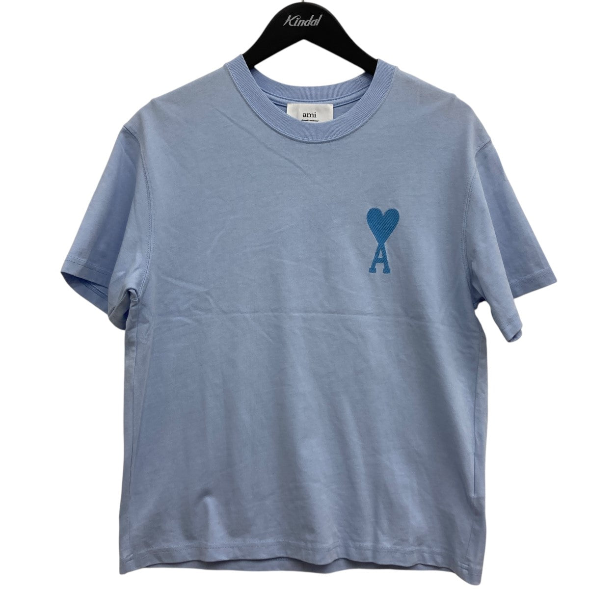 AMI Alexandre Mattiussi ハートロゴ刺繍Tシャツ 古着・中古-1枚目のアイテム画像