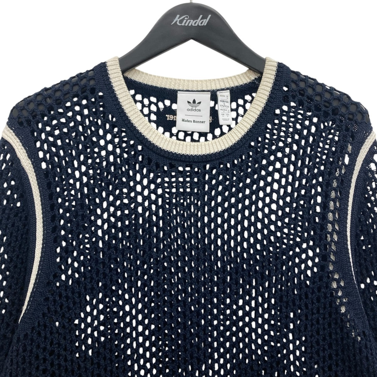 WALES BONNER×adidas ニットTシャツ KA7052 ネイビー サイズ S
