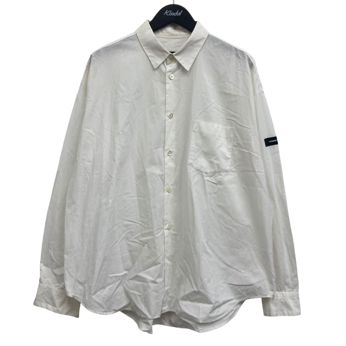 美品　エキプモン　シャツ　シルク混　白　個性的　コットンシャツ 美品 エキプモン EQUIPMENT シルク100% 長袖シャツ 花柄 絹