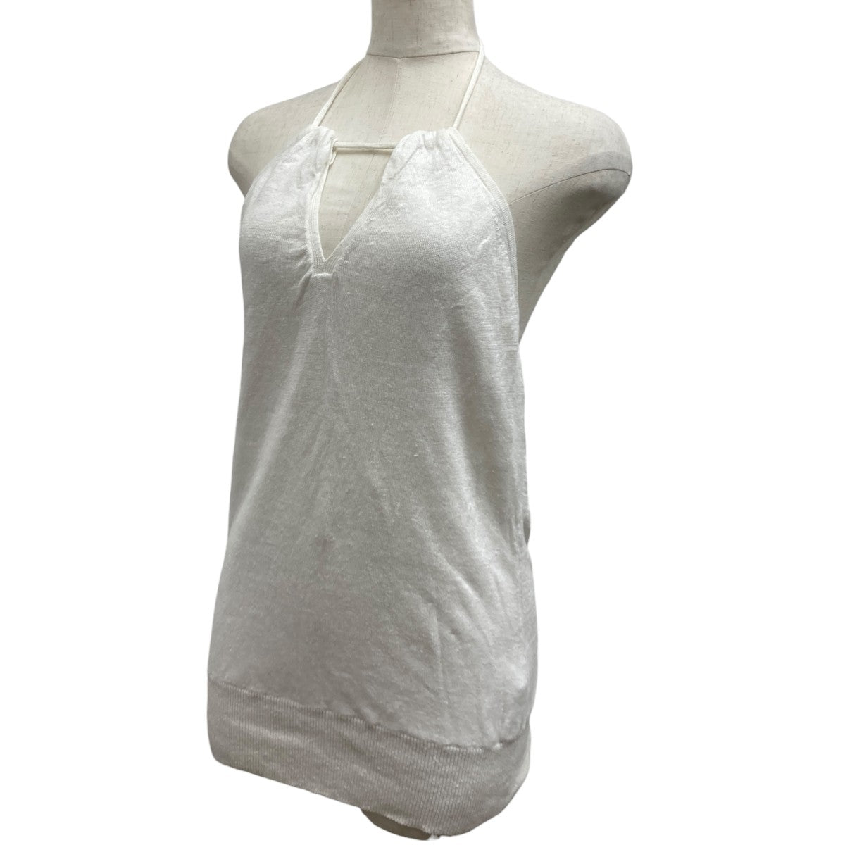 yo biotope Halter Neck Linen Topホルターネックリネンブラウス 古着・中古-1枚目のアイテム画像