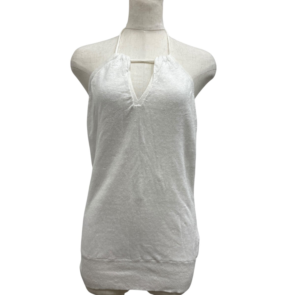 yo biotope Halter Neck Linen Topホルターネックリネンブラウス 古着・中古-2枚目のアイテム画像